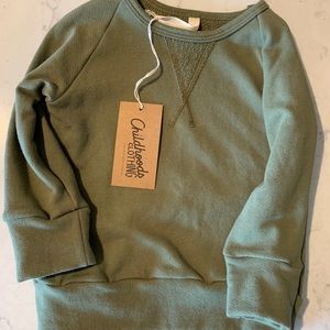 2T Childhoods clothing Olive crew NWT